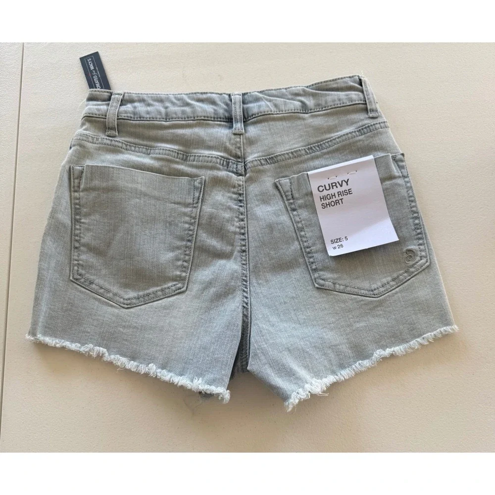 Indigo Rein Shorts Juniors Size 5 Curvy High Rise light blue Stretch